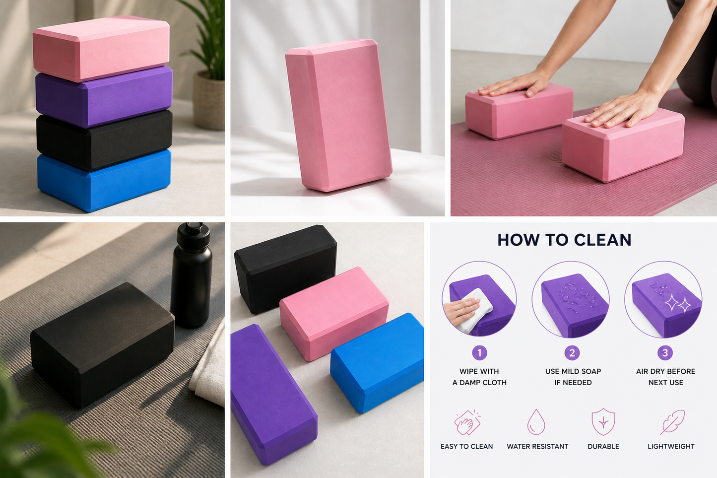 Blocks de yoga polyvalent